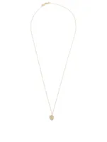 14K Gold Small Pure Monstera Leaf Pendant Necklace