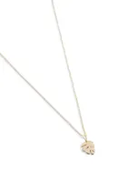 14K Gold Small Pure Monstera Leaf Pendant Necklace