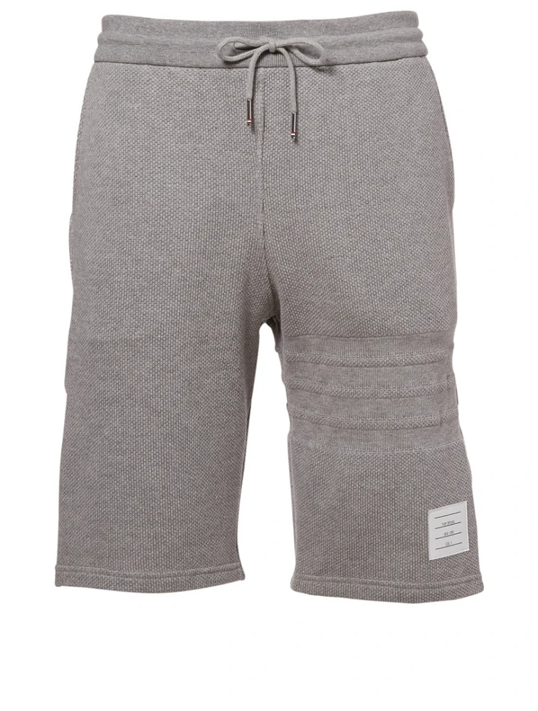 Four Bar Honeycomb Piqué Sweatshorts
