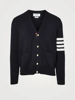 Cotton Four-Bar Cardigan