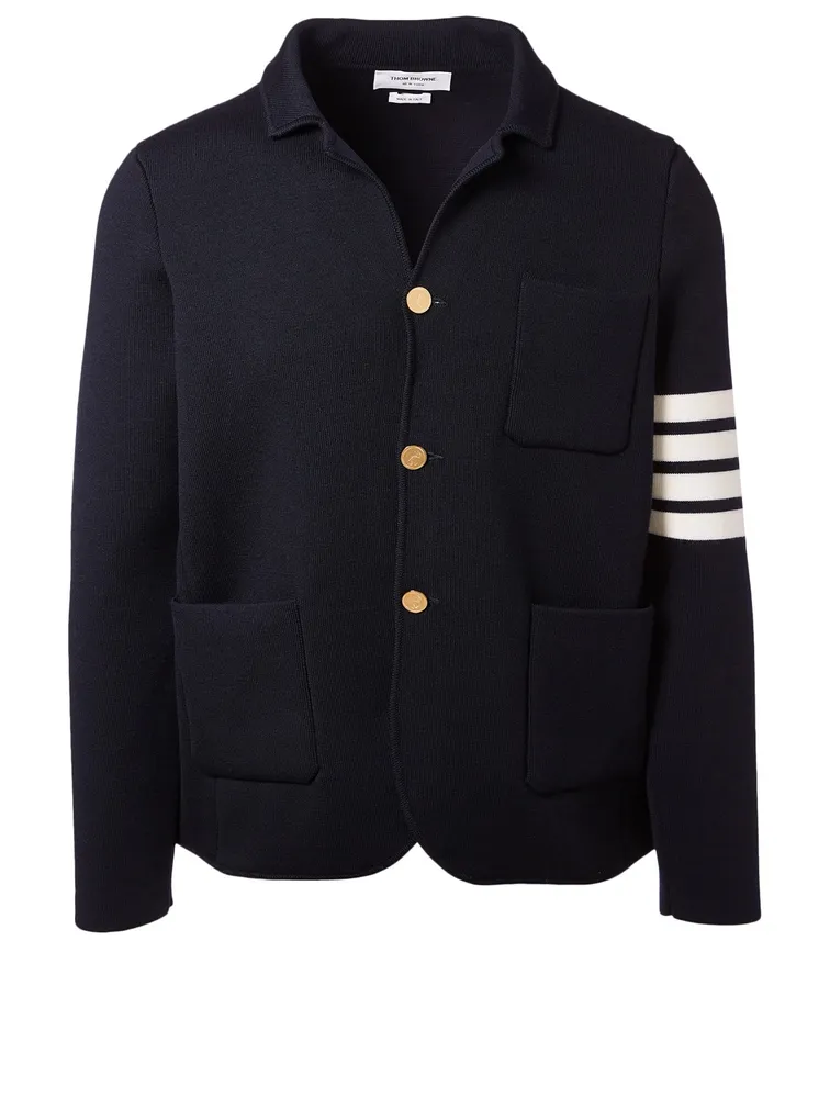 Four Bar Wool-Blend Sport Jacket