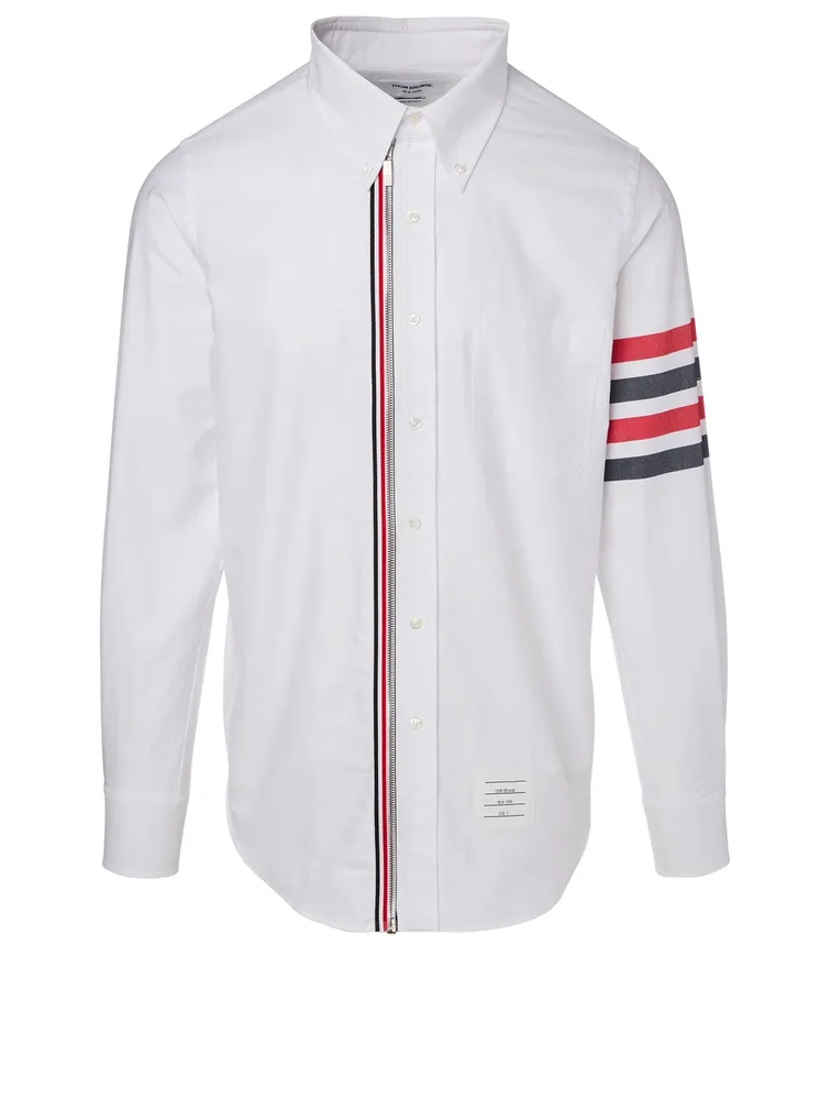 Four Bar Zip-Front Shirt