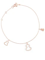 Petite Wulu 18K Rose Gold Bracelet With Diamonds