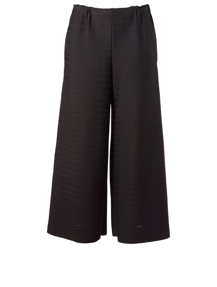 Woody Ripple Wide-Leg Pants