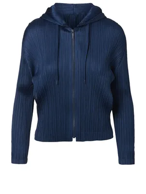 Monthly Colours March Pleated Zip-Up Hoodie