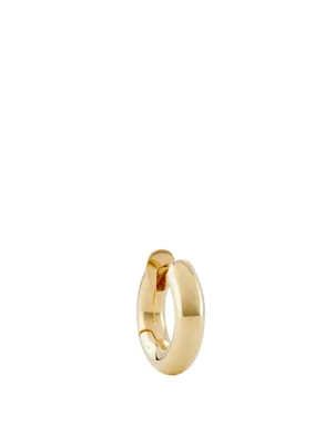 Macro 18K Gold Huggie Hoop Earring