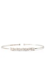 18K White Gold Fireworks Bangle Bracelet With Diamonds