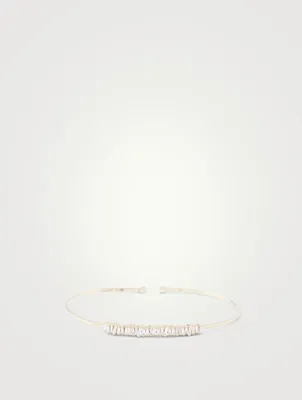 Fireworks 18K Gold Bangle Cuff Bracelet With Diamonds