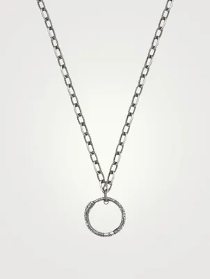 Ouroboros Sterling Silver Pendant Necklace