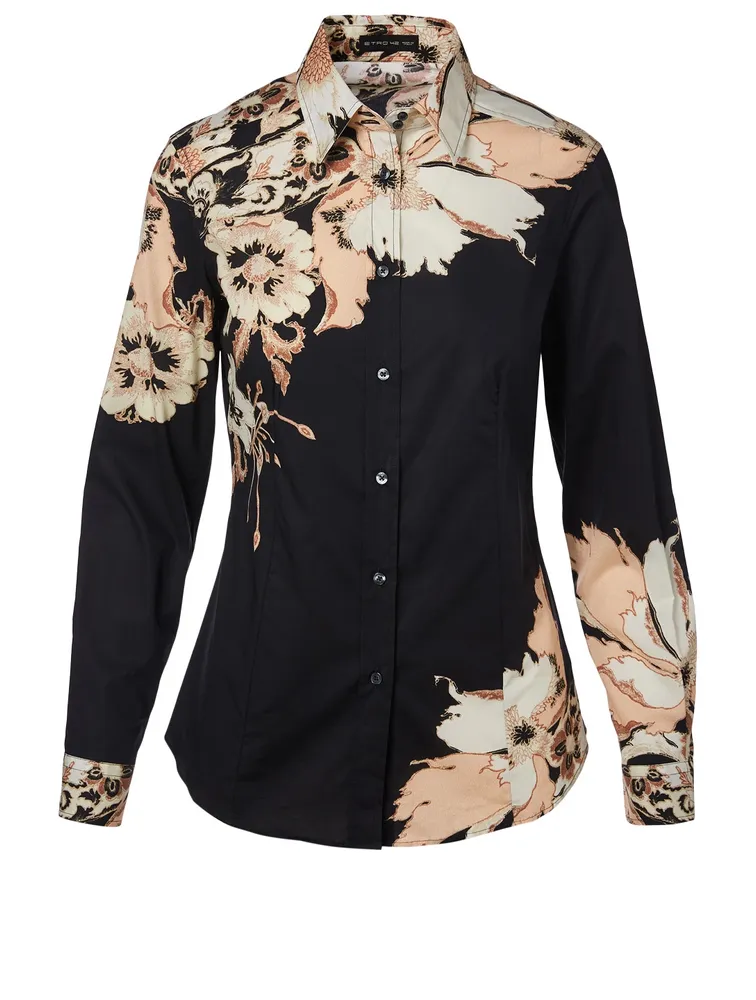 Button-Up Shirt Poppy Print