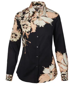 Button-Up Shirt Poppy Print