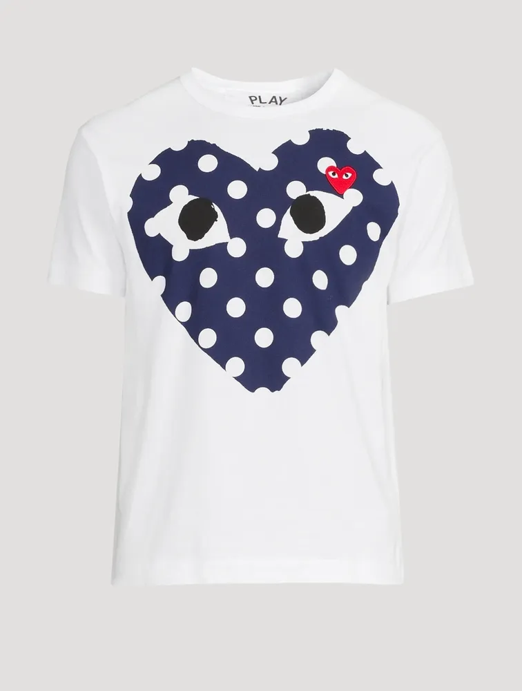Polka Dot Heart Graphic T-Shirt