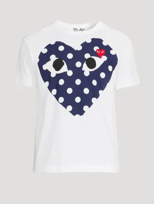 Polka Dot Heart Graphic T-Shirt