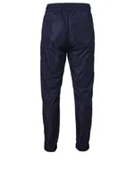 Nylon Track Pants With Embroidered Logo