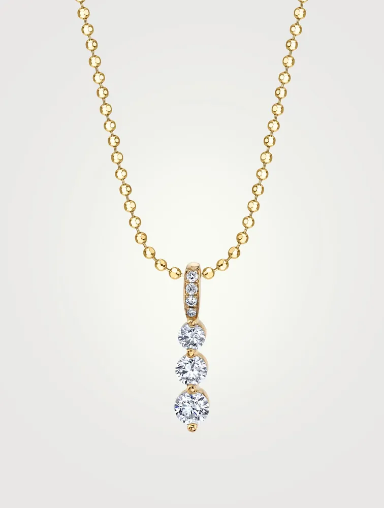 18K Gold Twiggy Necklace With Diamonds