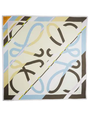 Stripe Anagram Modal And Cashmere Scarf