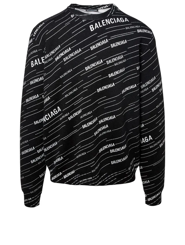 Wool Logo Jacquard Sweater