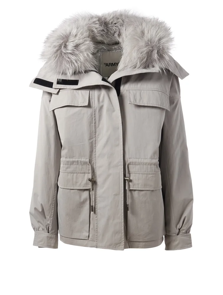 Coat With Fur Hood