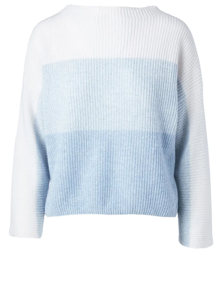 Cashmere Dégradé Colourblock Ribbed Sweater