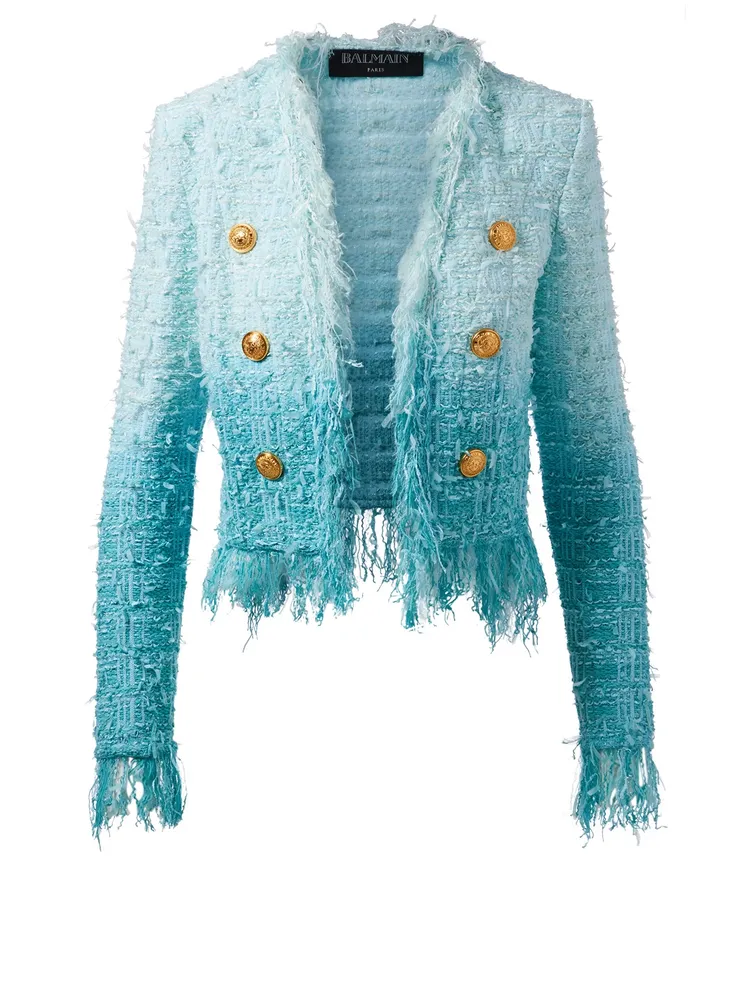 Tie-Dye Tweed Jacket
