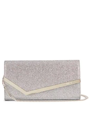Emmie Glitter Leather Clutch Bag