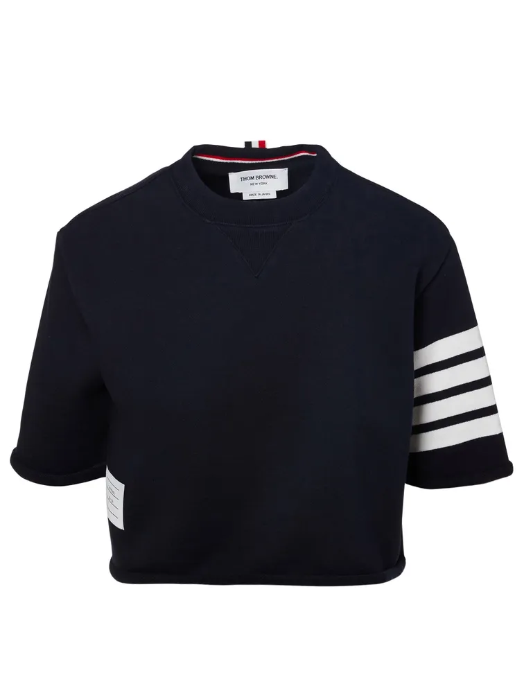 Four Bar Boxy Cut-Off T-Shirt