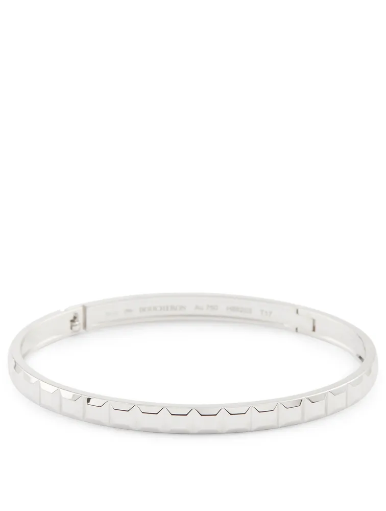 Clou De Paris Quatre White Gold Bangle Bracelet