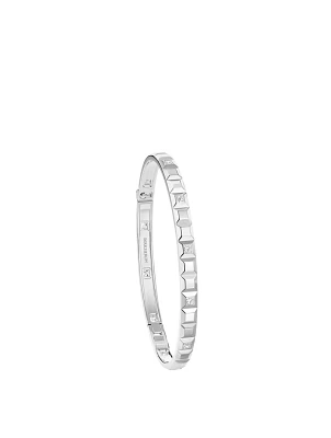 Quatre Clou De Paris White Gold Bangle Bracelet With Diamonds