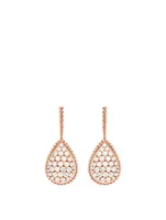 Serpent Bohème L Motif Rose Gold Sleeper Earrings With Diamonds