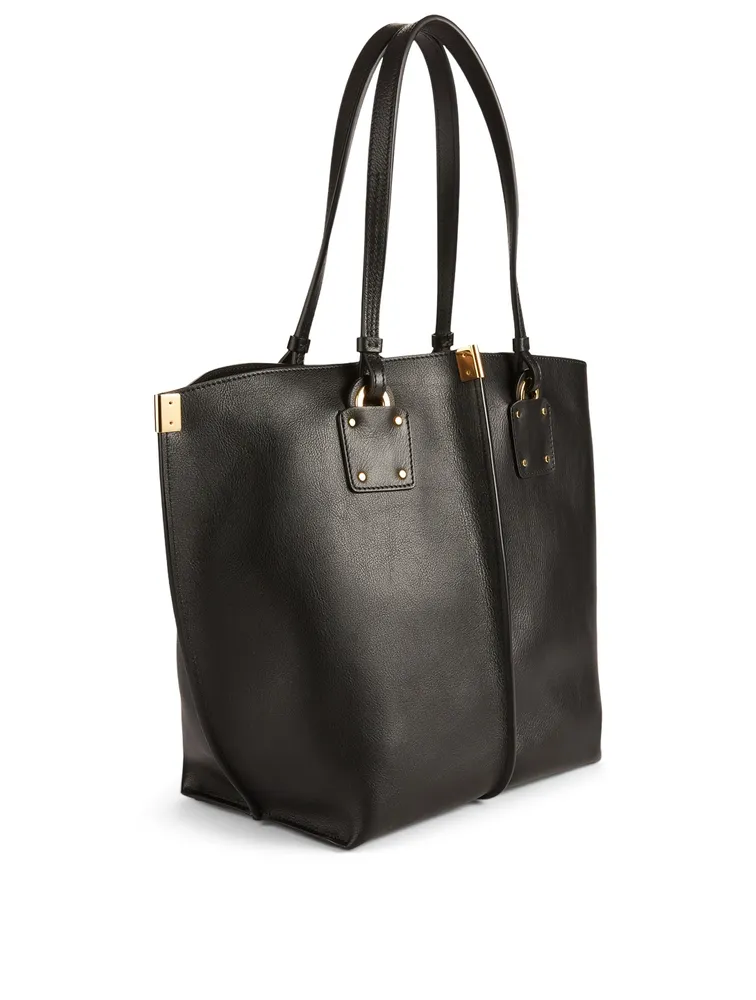 Medium Vick Leather Tote Bag