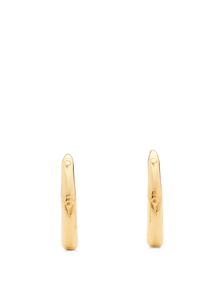 Small Bamboo 18K Gold Hook Earrings