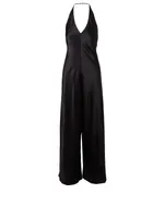 Wash & Go Satin Wide-Leg Jumpsuit