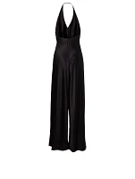 Wash & Go Satin Wide-Leg Jumpsuit