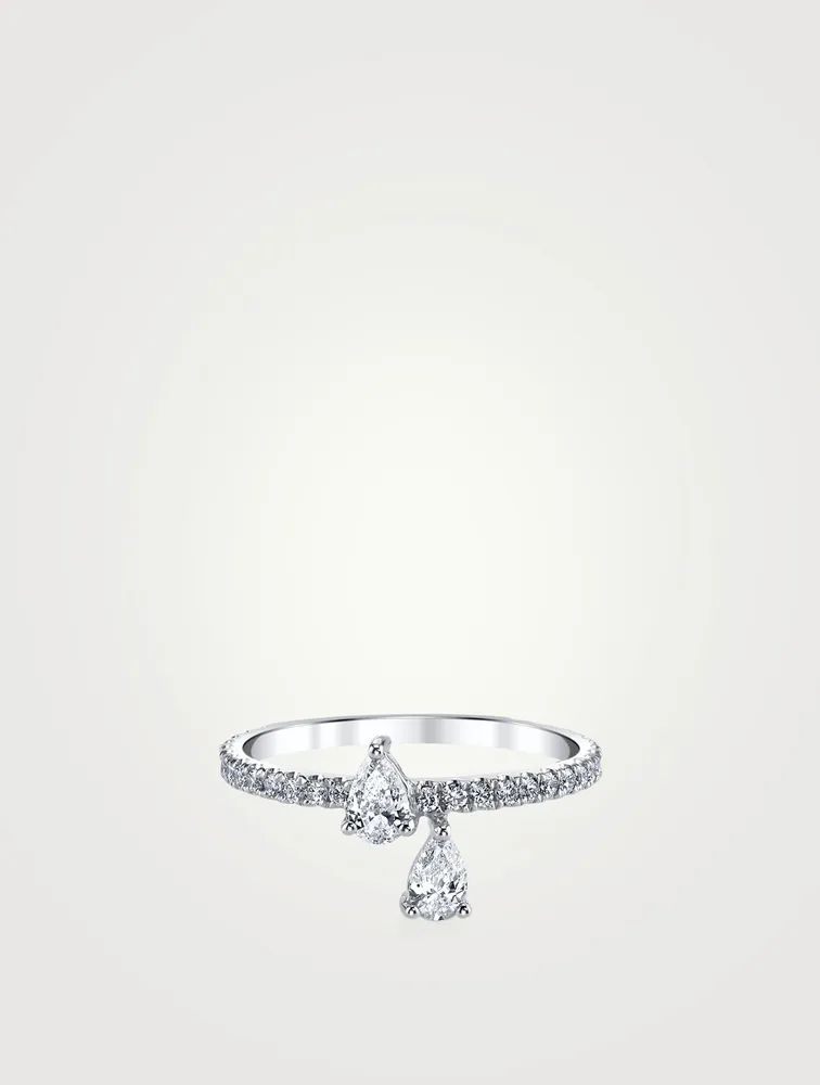 18K White Gold Princess Eternity Ring With Diamonds