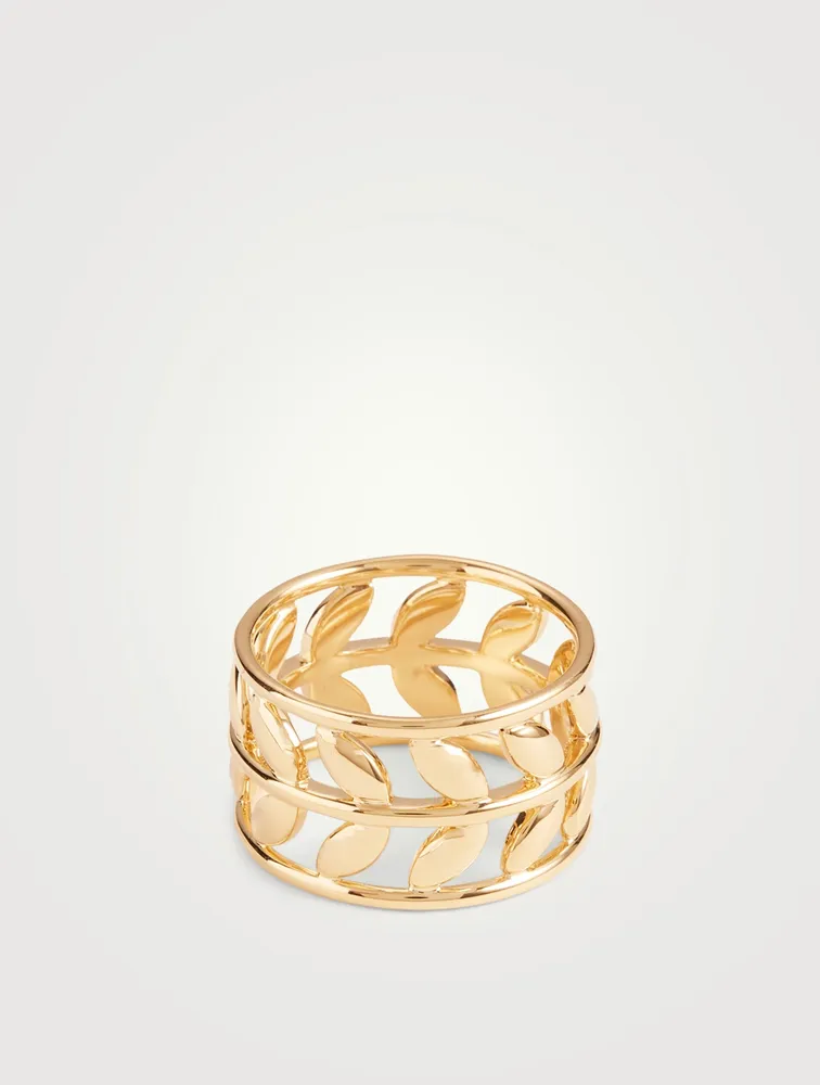 18K Gold Vine Ring