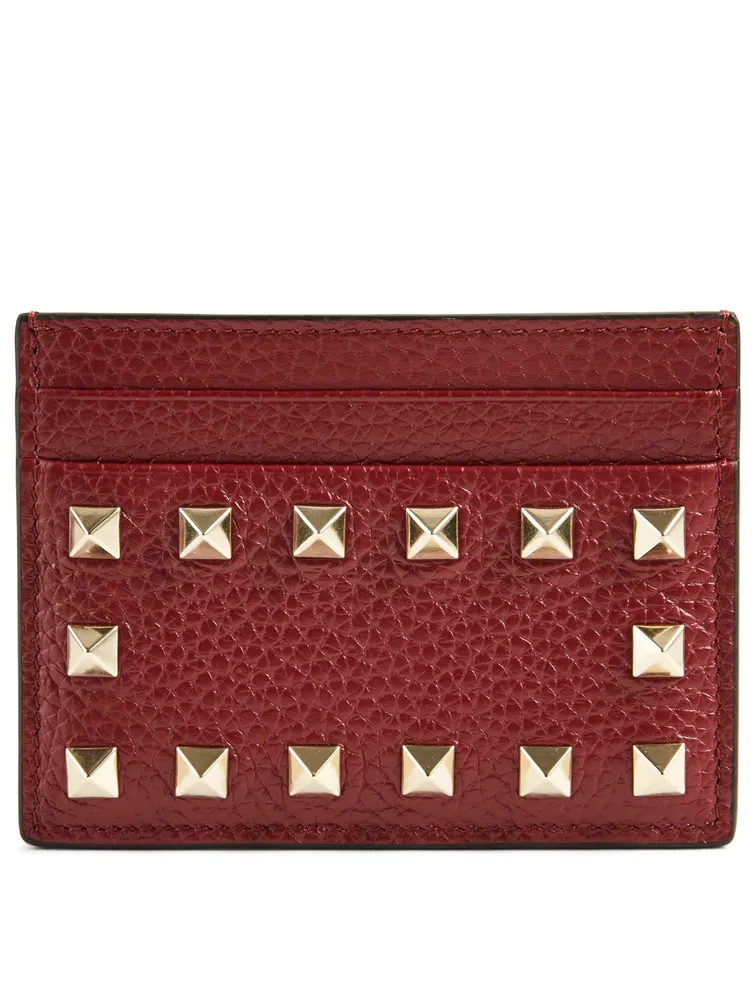 Rockstud Leather Card Holder