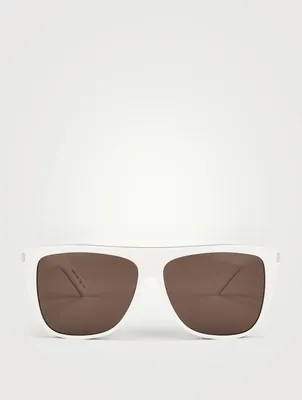 Two-Tone Square Sunglasses
