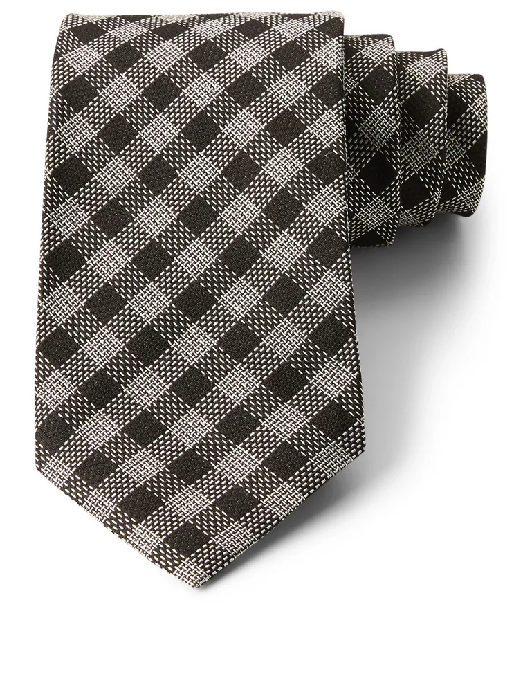 Silk Tie In Check