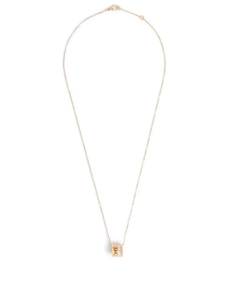 Radiant Edition Quatre Rose Gold Pendant Necklace With Diamonds