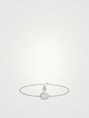 Serpent Bohème Motif Gold Chain Bracelet With Diamonds