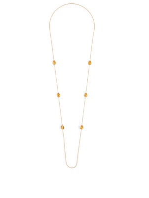 Serpent Bohème Gold Long Necklace With Citrine