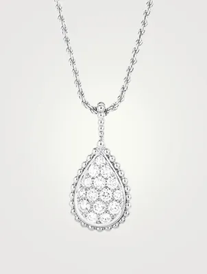Serpent Bohème M Motif White Gold Pendant Necklace With Diamonds