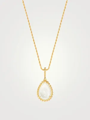 Serpent Bohème M Motif Gold Pendant Necklace With Mother Of Pearl