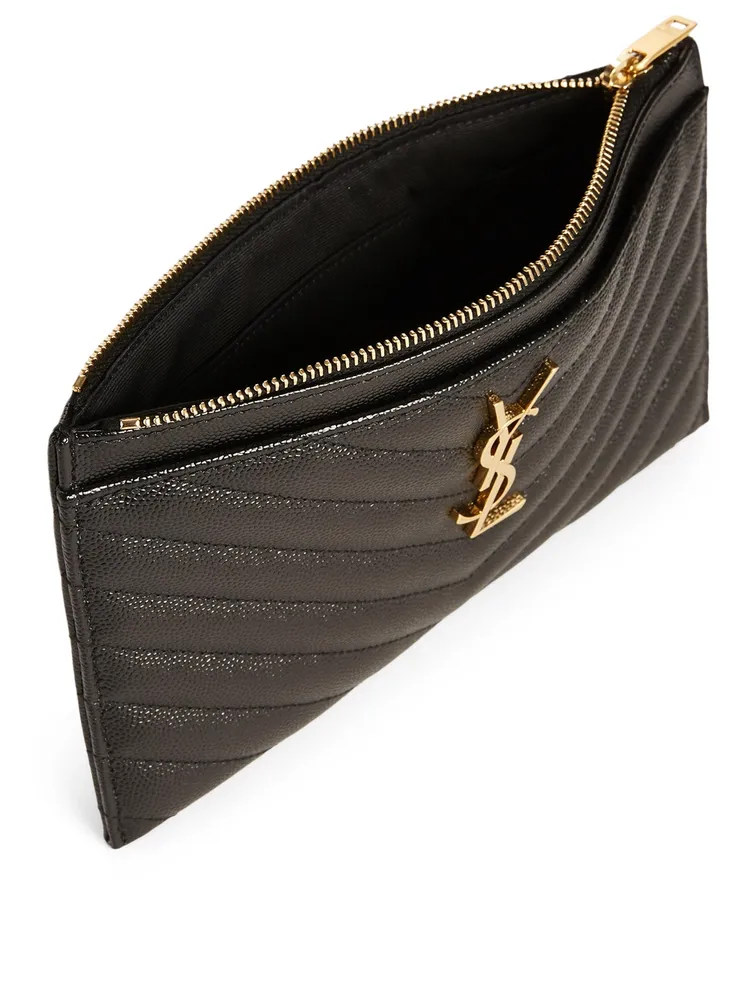 YSL Monogram Leather Pouch