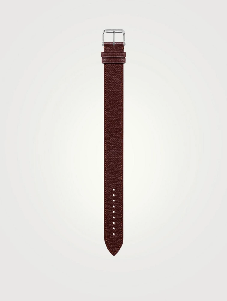Large Pebble Grain Leather Strap