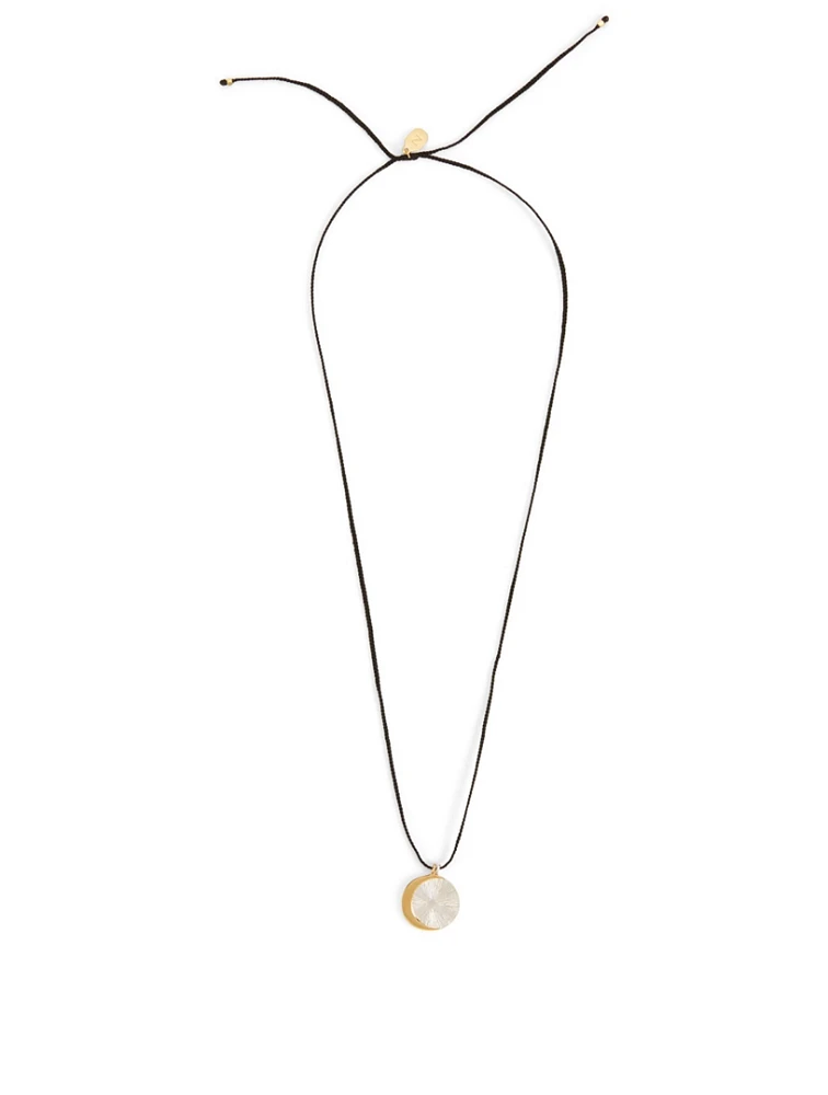 Eclipse Sterling Silver And 18K Gold-Plated Pendant Necklace