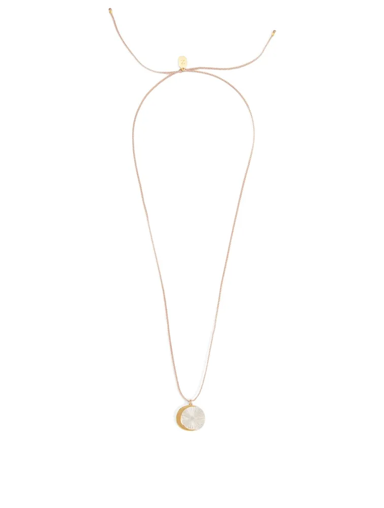 Eclipse Sterling Silver And 18K Gold-Plated Pendant Necklace