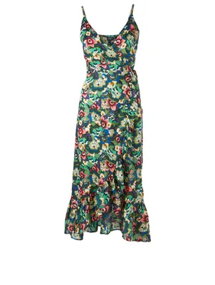 Adinda Wrap Dress Floral Print