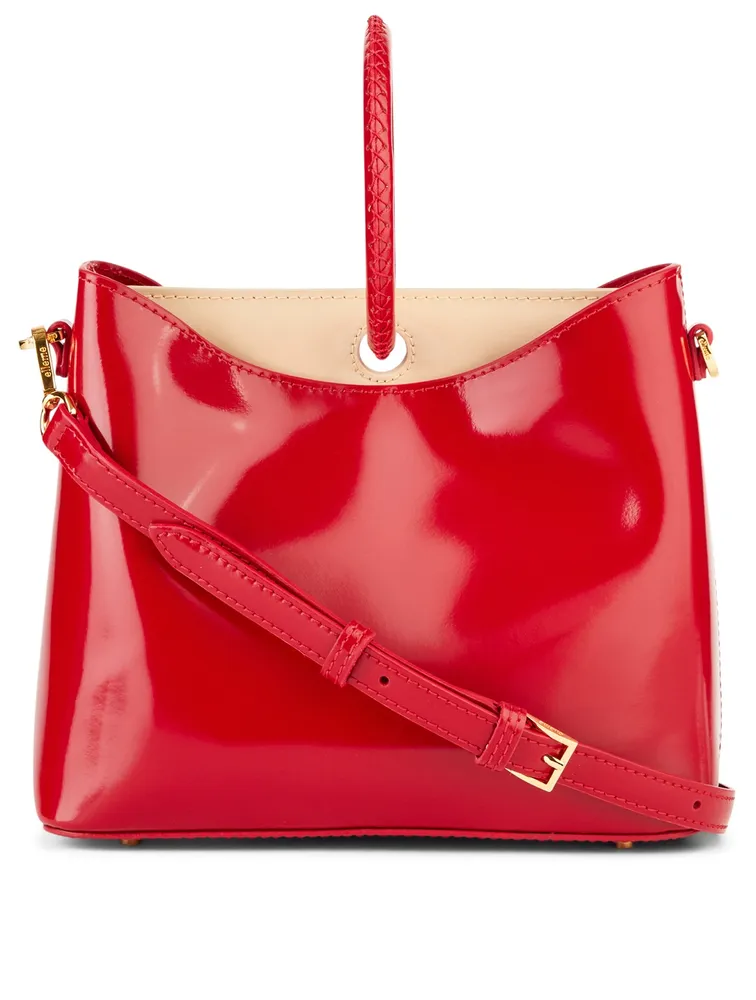 Medium Simone Two-Tone Patent Leather Bag