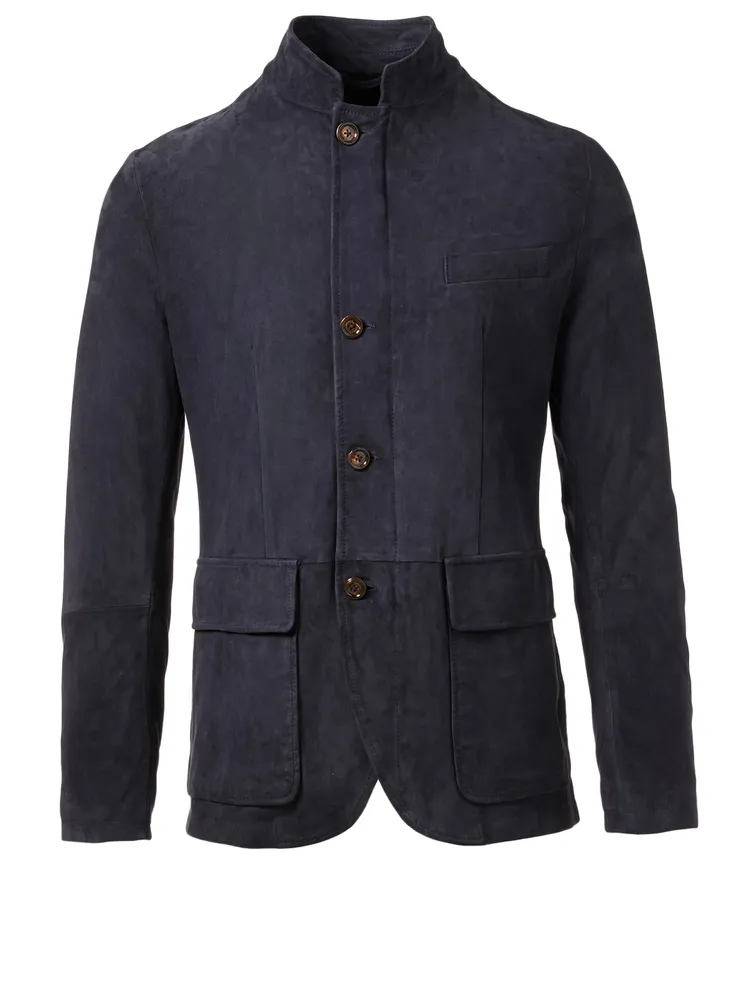 Suede Nehru Jacket